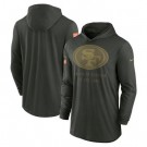 Men's San Francisco 49ers Forest Green 2025 Salute to Service Sideline Lightweight Hooded Pullover