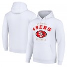 Men's San Francisco 49ers Starter White Logo Pullover Hoodie