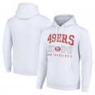 Men's San Francisco 49ers Starter White Throwback Logo Pullover Hoodie