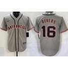 Men's San Francisco Giants #16 Rafael Devers Gray Cool Base Jersey