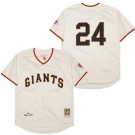 Men's San Francisco Giants #24 Willie Mays Cream 1951 Throwback Jersey