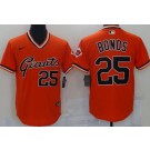 Men's San Francisco Giants #25 Barry Bonds Oragne Throwback Cool Base Jersey