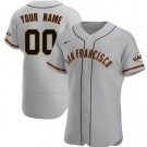 Men's San Francisco Giants Customized Gray Authentic Jersey