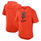 Men's San Francisco Giants Orange Tri Blend Hoodie T Shirt