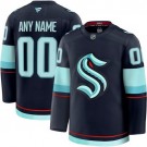 Men's Seattle Kraken Customized Navy Fanatics Authentic Jersey