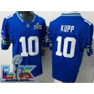 Men's Seattle Seahawks #10 Cooper Kupp Limited Blue Super Bowl LX FUSE Vapor Jersey