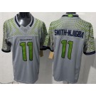 Men's Seattle Seahawks #11 Jaxon Smith Njigba Limited Gray Rivalries FUSE Vapor Jersey