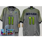 Men's Seattle Seahawks #11 Jaxon Smith Njigba Limited Gray Rivalries Super Bowl LX Vapor Jersey