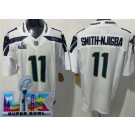 Men's Seattle Seahawks #11 Jaxon Smith Njigba Limited White Super Bowl LX FUSE Vapor Jersey