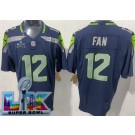 Men's Seattle Seahawks #12 Fan Limited Navy Super Bowl LX FUSE Vapor Jersey