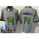 Men's Seattle Seahawks #14 Sam Darnold Limited Gray Rivalries Super Bowl LX FUSE Vapor Jersey