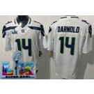 Men's Seattle Seahawks #14 Sam Darnold Limited White Super Bowl LX FUSE Vapor Jersey