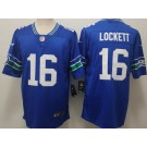 Men's Seattle Seahawks #16 Tyler Lockett Limited Blue Vapor Jersey