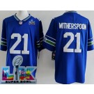 Men's Seattle Seahawks #21 Devon Witherspoon Limited Blue Super Bowl LX Vapor Jersey