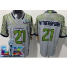 Men's Seattle Seahawks #21 Devon Witherspoon Limited Gray Rivalries Super Bowl LX FUSE Vapor Jersey