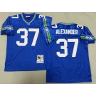 Men's Seattle Seahawks #37 Shaun Alexander Navy 2000 Throwback Jersey