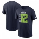 Men's Seattle Seahawks Navy We Are 12 Local Essential T Shirt