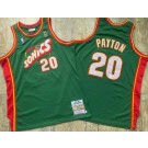 Men's Seattle Sonics #20 Gary Payton Green 1995 Champions Throwback Authentic Jersey