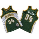 Men's Seattle Sonics #34 Ray Allen Green 2006 Throwback Swingman Jersey