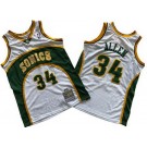 Men's Seattle Sonics #34 Ray Allen White 2006 Throwback Swingman Jersey