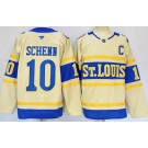 Men's St Louis Blues #10 Brayden Schenn Cream 2025 Winter Classic Authentic Jersey