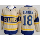 Men's St Louis Blues #18 Robert Thomas Cream 2025 Winter Classic Authentic Jersey