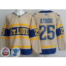 Men's St Louis Blues #25 Jordan Kyrou Cream 2025 Winter Classic Authentic Jersey