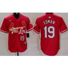 Men's St Louis Cardinals #19 Tommy Edman Red 2024 City Connect Limited Jersey