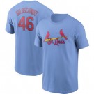 Men's St Louis Cardinals #46 Paul Goldschmidt Light Blue Printed T Shirt 112512