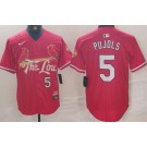Men's St Louis Cardinals #5 Albert Pujols Red 2024 City Connect Limited Jersey