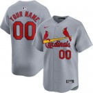 Men's St Louis Cardinals Customized Gray Limited Jersey