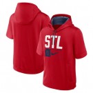 Men's St Louis Cardinals Red Tri Code Lockup Short Sleeve Pullover Hoodie