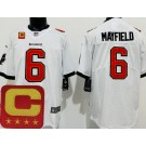 Men's Tampa Bay Buccaneers #6 Baker Mayfield Limited White C Patch Vapor Jersey