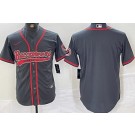 Men's Tampa Bay Buccaneers Blank Gray Baseball Jersey