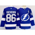 Men's Tampa Bay Lightning #86 Nikita Kucherov Blue Authentic Jersey