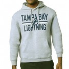 Men's Tampa Bay Lightning Starter Gray Mesh Look Team Name Logo Tri Blend Pullover Hoodie
