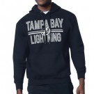 Men's Tampa Bay Lightning Starter Navy Mesh Look Team Name Logo Tri Blend Pullover Hoodie