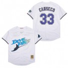Men's Tampa Bay Rays #33 Jose Canseco White Throwback Jersey