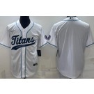 Men's Tennessee Titans Blank Limited White Baseball Jersey