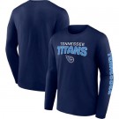 Men's Tennessee Titans Navy Go the Distance Long Sleeve T Shirt