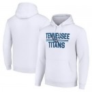 Men's Tennessee Titans Starter White Mesh Team Graphic Tri Blend Pullover Hoodie