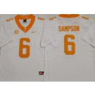 Men's Tennessee Volunteers #6 Dylan Sampson White College Football Jersey