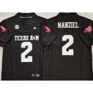 Men's Texas A&M Aggies #2 Johnny Manziel Black FUSE College Football Jersey