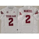 Men's Texas A&M Aggies #2 Johnny Manziel White FUSE College Football Jersey
