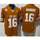 Men's Texas Longhorns #16 Arch Manning Orange 2024 College Football Jersey