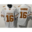 Men's Texas Longhorns #16 Arch Manning White 2024 College Football Jersey