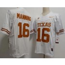 Men's Texas Longhorns #16 Arch Manning White FUSE College Football Jersey