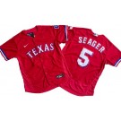 Men's Texas Rangers #5 Corey Seager Red Authentic Jersey