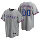 Men's Texas Rangers Customized Gray Nike Cool Base Jersey