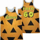 Men's The Flintstones #60 Fred Yellow Black Basketball Jersey